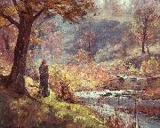 Theodore Clement Steele Morning by the Stream oil on canvas